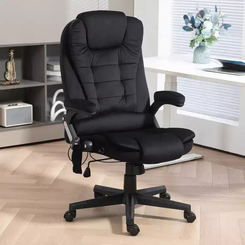 6 Point Executive Office Chair with Heat, Velvet High Back Vibrating Massage Office Chair