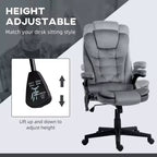 6 Point Executive Office Chair with Heat, Velvet High Back Vibrating Massage Office Chair