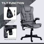 6 Point Executive Office Chair with Heat, Velvet High Back Vibrating Massage Office Chair