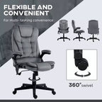 6 Point Executive Office Chair with Heat, Velvet High Back Vibrating Massage Office Chair