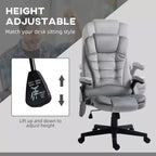 6 Point Executive Office Chair with Heat, Velvet High Back Vibrating Massage Office Chair