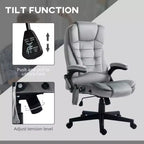 6 Point Executive Office Chair with Heat, Velvet High Back Vibrating Massage Office Chair