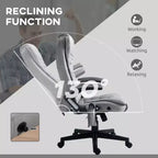 6 Point Executive Office Chair with Heat, Velvet High Back Vibrating Massage Office Chair