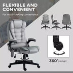6 Point Executive Office Chair with Heat, Velvet High Back Vibrating Massage Office Chair
