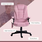 6 Point Executive Office Chair with Heat, Velvet High Back Vibrating Massage Office Chair