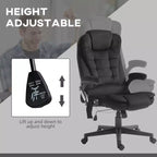 6 Point Executive Office Chair with Heat, Velvet High Back Vibrating Massage Office Chair