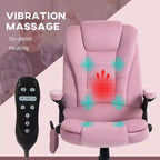 6 Point Executive Office Chair with Heat, Velvet High Back Vibrating Massage Office Chair