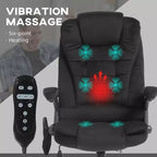 6 Point Executive Office Chair with Heat, Velvet High Back Vibrating Massage Office Chair