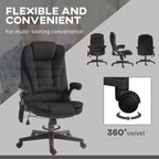 6 Point Executive Office Chair with Heat, Velvet High Back Vibrating Massage Office Chair