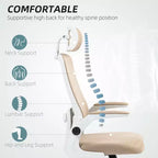 Chaise de bureau en maille, chaise de bureau ergonomique avec accoudoir relevable, appui-tête rotatif, support lombaire réglable