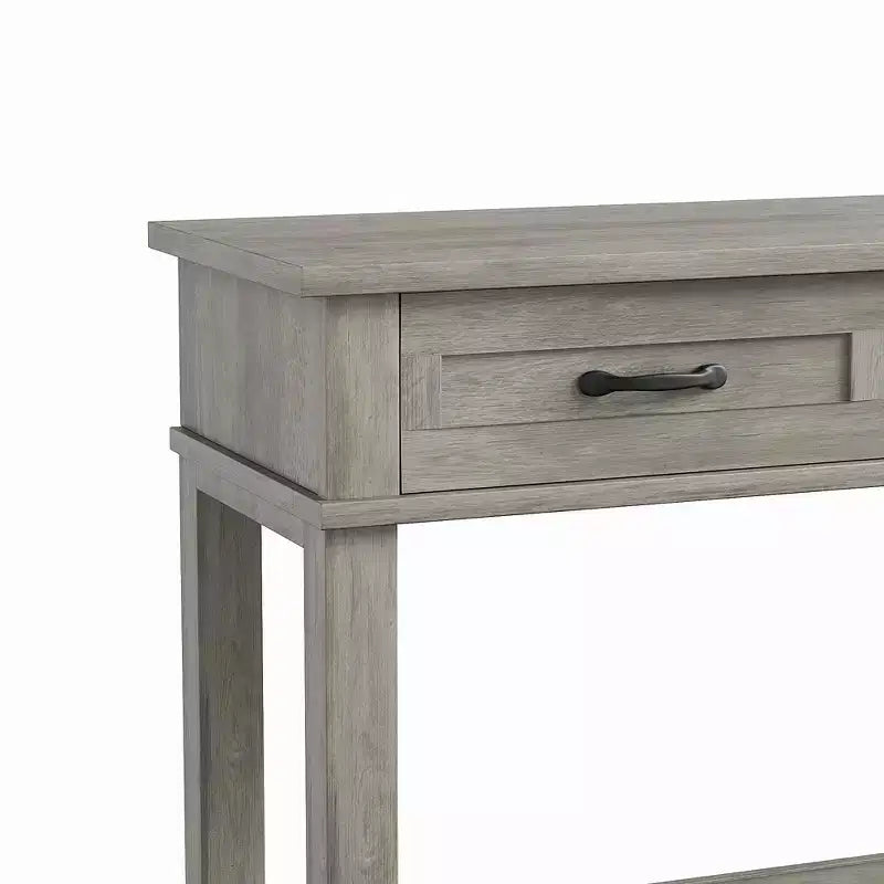 54 Entryway Console Table with 3 Drawers, 2 Tier Wooden Narrow Sofa Table Behind Couch, Rectangular Hallway Table for Entryway Living Room