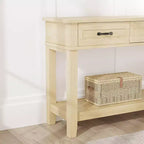 54 Entryway Console Table with 3 Drawers, 2 Tier Wooden Narrow Sofa Table Behind Couch, Rectangular Hallway Table for Entryway Living Room
