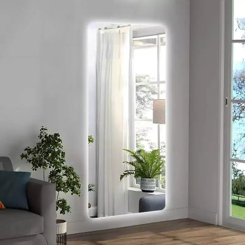 Miroir rectangulaire pleine longueur GDFStudio Kaia moderne 65H avec 3 modes d'éclairage