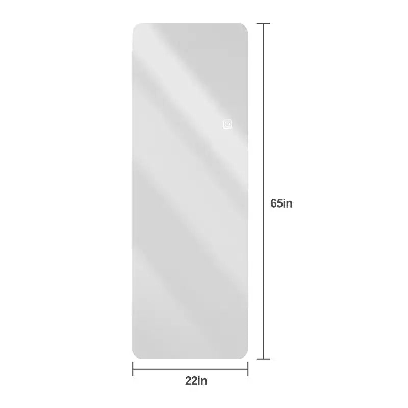 Miroir rectangulaire pleine longueur GDFStudio Kaia moderne 65H avec 3 modes d'éclairage