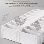 Foldable Shoe Storage Cabinet with Clear Doors and Wheels