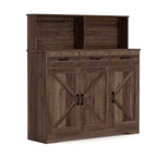 Buffet Cabinet with Storage – 3 Doors, 3 Drawers, Wood Frame