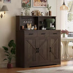 Buffet Cabinet with Storage – 3 Doors, 3 Drawers, Wood Frame