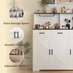 Buffet Cabinet with Storage – 3 Doors, 3 Drawers, Wood Frame