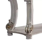 58 Inch Sofa Console Table with Scrolled Legs and Open Bottom Shelf