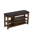Lift-Top Shoe Bench with Adjustable Shelves and Hidden Storage