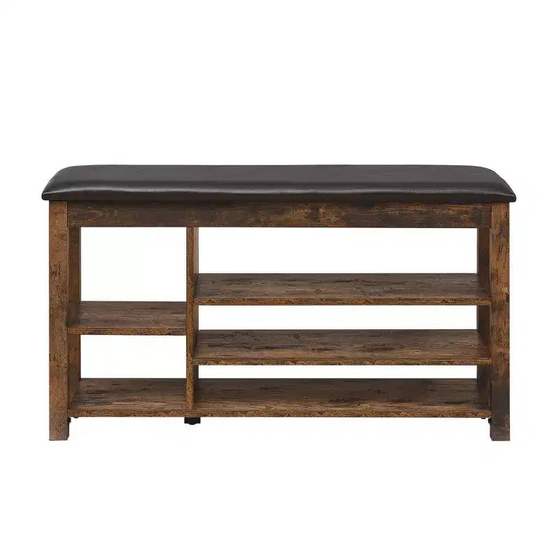 Lift-Top Shoe Bench with Adjustable Shelves and Hidden Storage