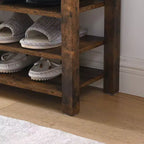 Lift-Top Shoe Bench with Adjustable Shelves and Hidden Storage