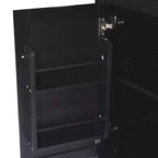 Kitchen Island With Storage Cabinet & 3 Drawers, Drop-Leaf Countertop, Rolling Cart With Locking Casters, Black
