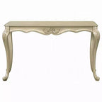 52-Inch Wooden Sofa Table with Carved Legs and Champagne Finish