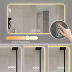 48 x 24 Inch LED Backlit Bathroom Mirror with Dimmable Light and Anti-Fog Function