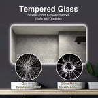 48 x 24 Inch LED Backlit Bathroom Mirror with Dimmable Light and Anti-Fog Function