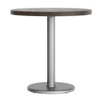 Round Solid Wood Dining Table with Cast Iron Base