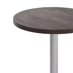 Round Solid Wood Dining Table with Cast Iron Base