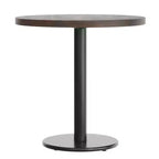 Round Solid Wood Dining Table with Cast Iron Base