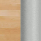 Rectangular Solid Wood Tabletop with Dual Column Dining Height Table Base