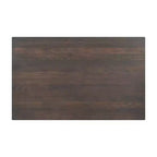 Rectangular Solid Wood Tabletop with Dual Column Dining Height Table Base