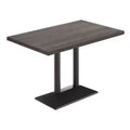 Flash Furniture Bennett Rectangular Solid Wood Indoor Tabletop with 27 x 15 Double Column Dining Height Table Base