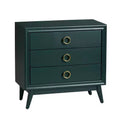 Crestview Collection Green Solid Wood 3 Drawer Accent Chest