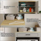 71.65''H Over-the-Washer Storage Cabinet with Adjustable Shelf, Drawer and 2 Doors