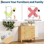 3-Drawer Dresser with Storage – Wood Chest of Drawers for Bedroom, Living Room, or Hallway