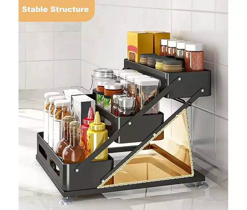 3-Tier Adjustable Spice Rack Organizer