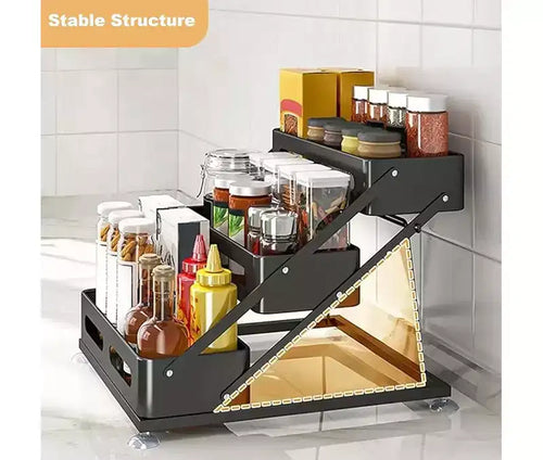 3-Tier Adjustable Spice Rack Organizer