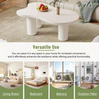37W Cloud-Shaped Coffee Table with 3 Legs – Irregular Abstract Design for Living Room