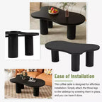 37W Cloud-Shaped Coffee Table with 3 Legs – Irregular Abstract Design for Living Room