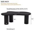 37W Cloud-Shaped Coffee Table with 3 Legs – Irregular Abstract Design for Living Room