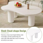 37W Cloud-Shaped Coffee Table with 3 Legs – Irregular Abstract Design for Living Room