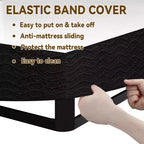 5/9 Inch Queen Metal Box Spring with Round Corners - Heavy Duty Mattress Foundation with Steel Slats, Noise-Free, Easy Assembly, Black