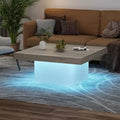 Square Coffee Table, 35 inch Living Room Tables, Modern Coffee Tables, Cocktail Table for Home Office, Apartment, Reading Room Gray