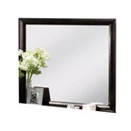 Dresser Vanity Mirror, 40 Inch Modern Black Wood Frame