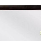 Dresser Vanity Mirror, 40 Inch Modern Black Wood Frame