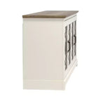 TV Stand with Cutout Doors and Adjustable Shelves 68.2"W x 17.2"D x 29.3"H